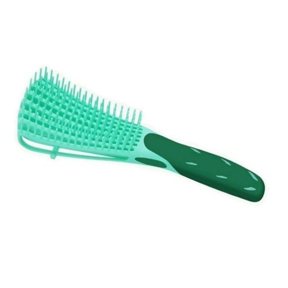 Detangler Hair Brush EZ Anti-Static Scalp Comb Salon Styling Tool Green